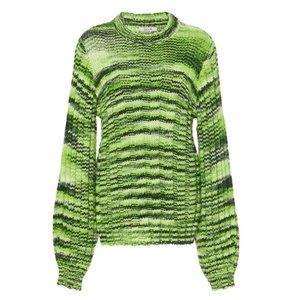 Ganni - Balloon-Sleeve Melange Sweater